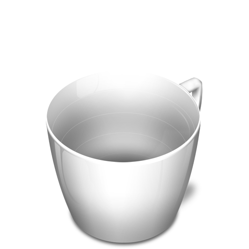 White Empty Cup Transparent PNG Image