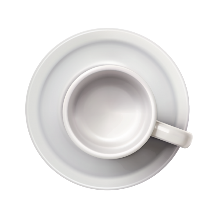 White Empty Cup Transparent PNG Image