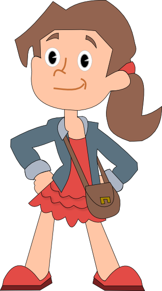 Cute Cartoon Girl Background Transparent PNG Image