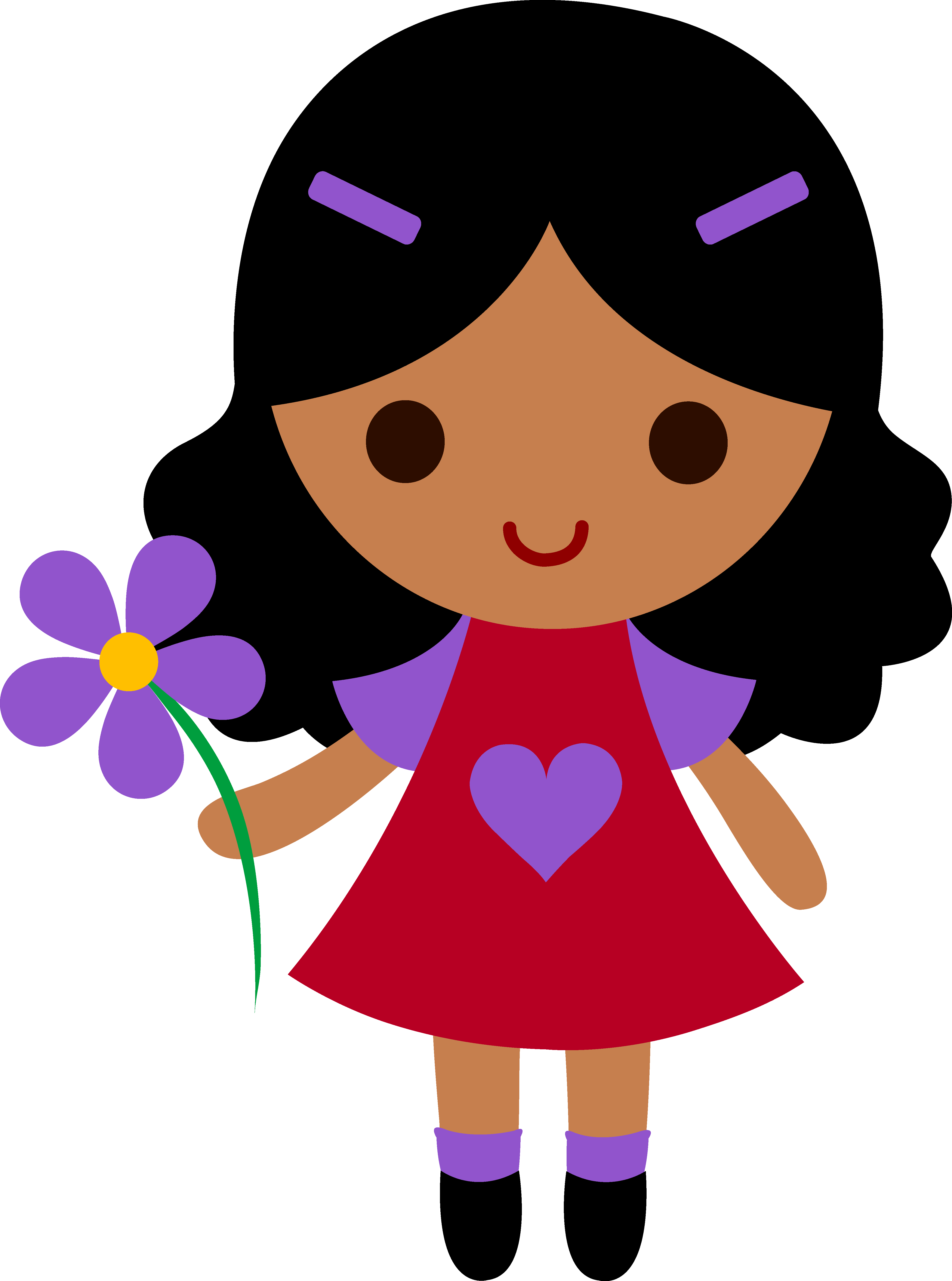 Cute Cartoon Girl Transparent PNG Image