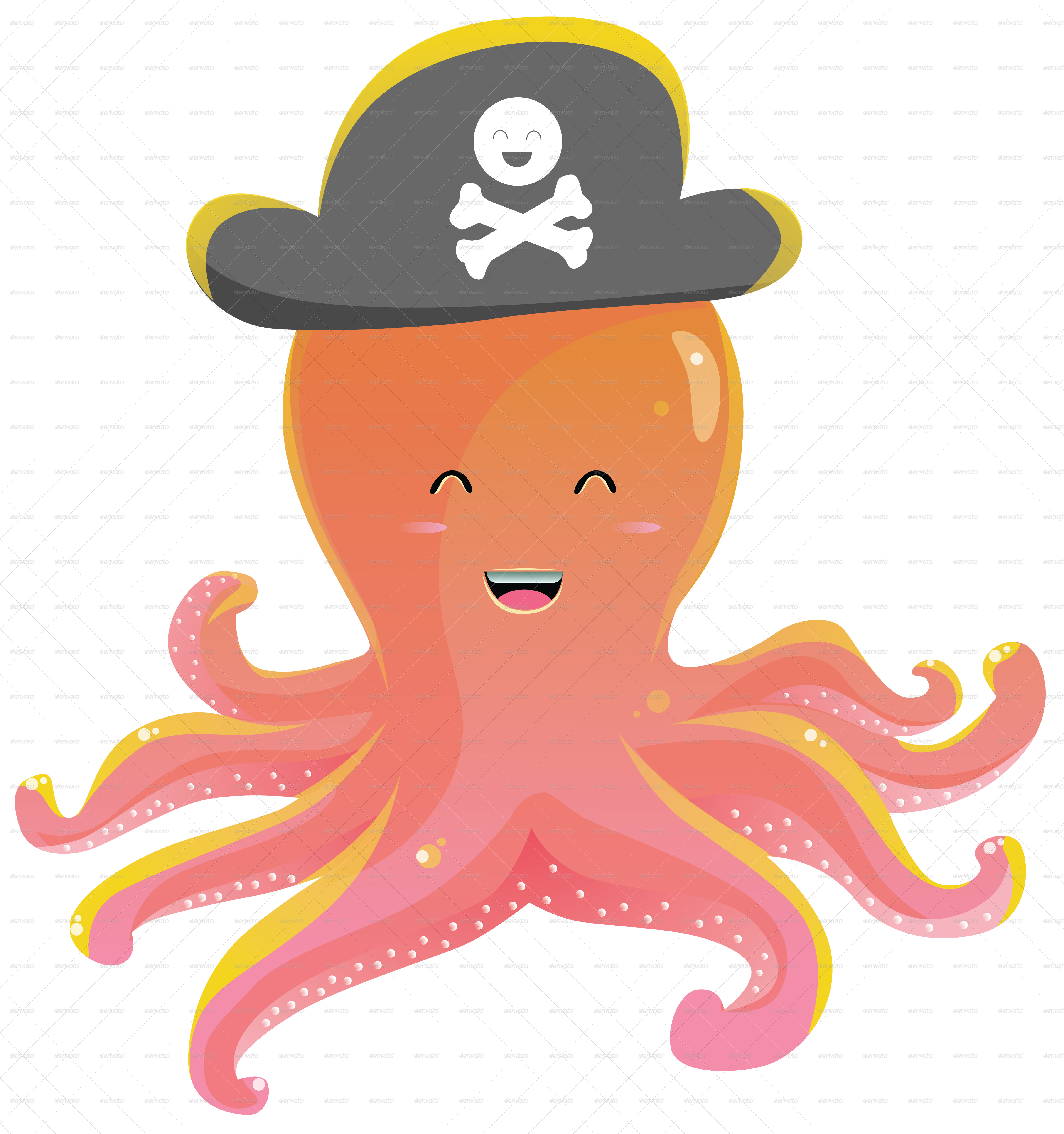 Cute Octopus Transparent PNG Image
