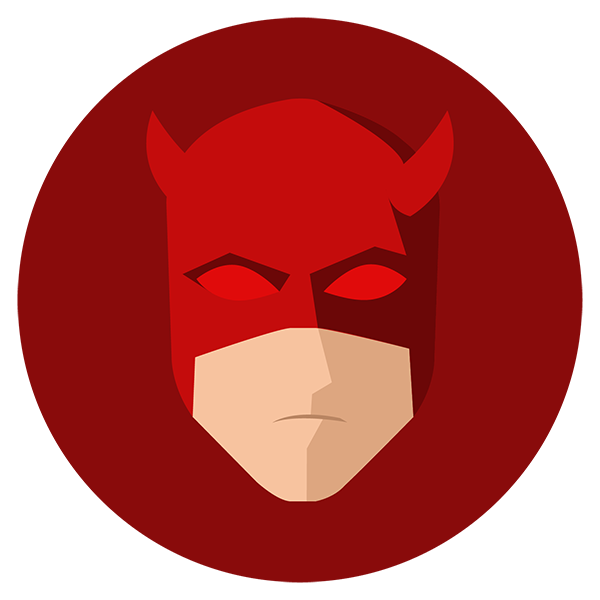 Daredevil Face Netflix Red Logo Transparent PNG Image