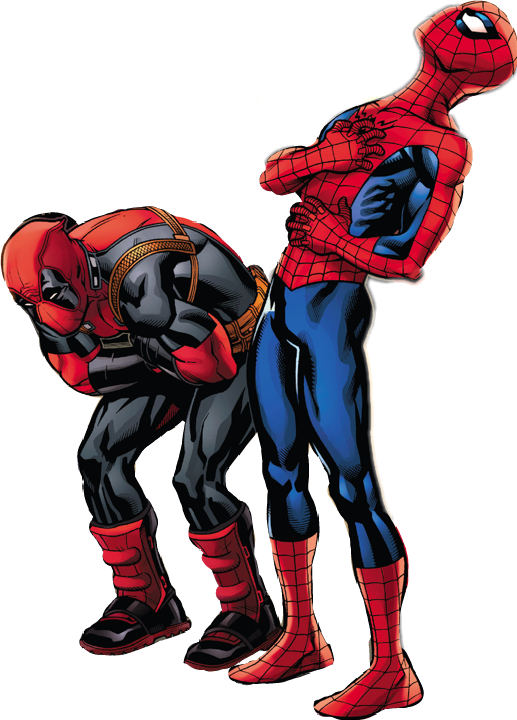 Spiderman And Deadpool Transparent PNG Image