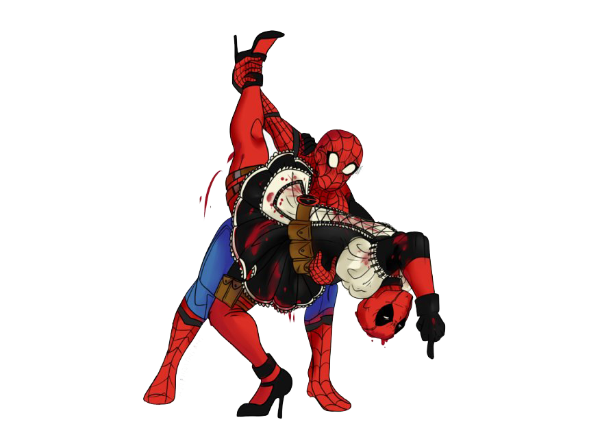 Spiderman And Deadpool Transparent PNG Image