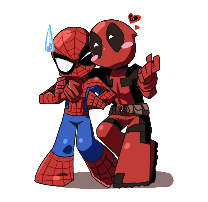 Spiderman And Deadpool Transparent PNG Image