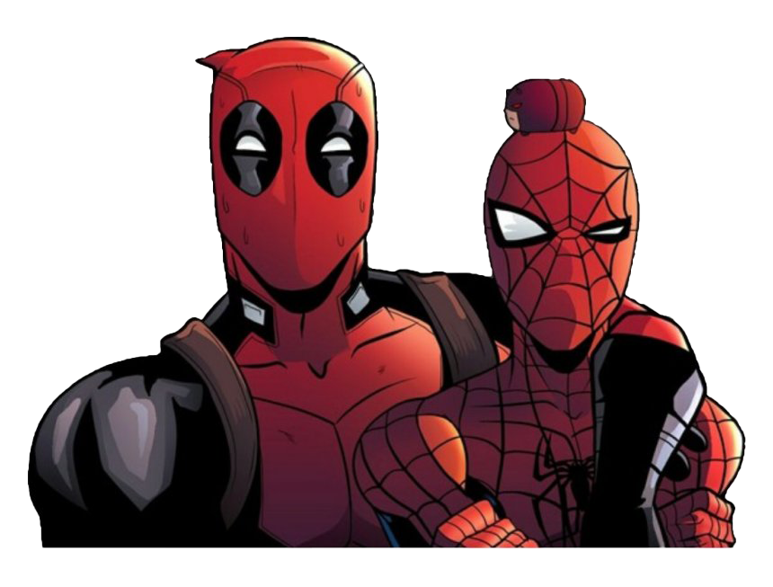 Spiderman And Deadpool Transparent PNG Image