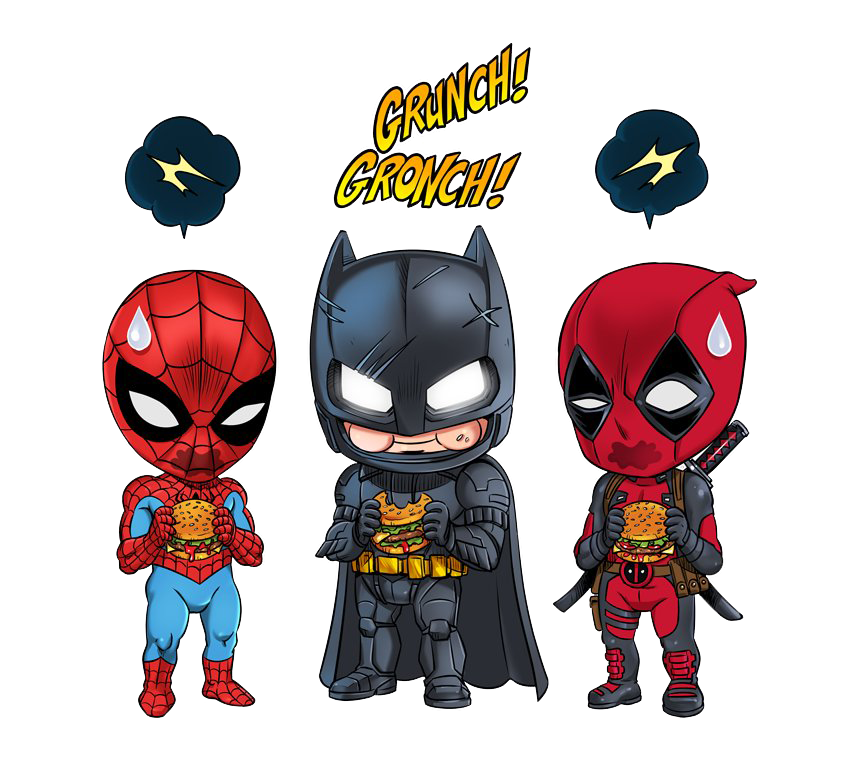 Spiderman And Deadpool Transparent PNG Image