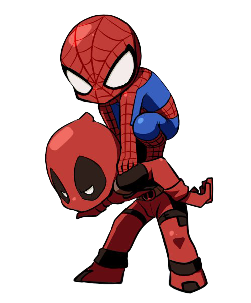 Spiderman And Deadpool Transparent PNG Image