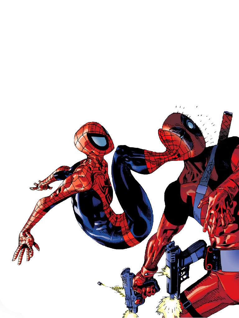 Spiderman And Deadpool Transparent PNG Image