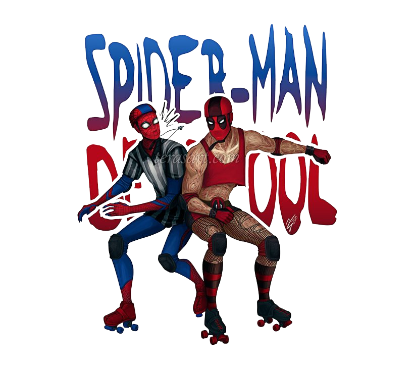 Spiderman And Deadpool Transparent PNG Image