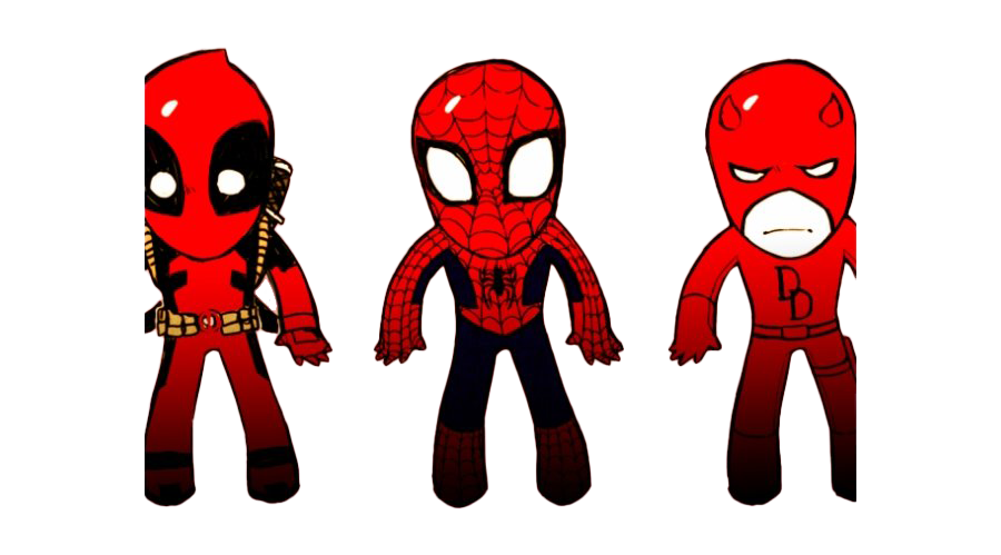 Spiderman And Deadpool Transparent PNG Image