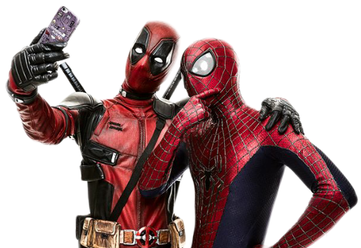 Spiderman And Deadpool Transparent PNG Image