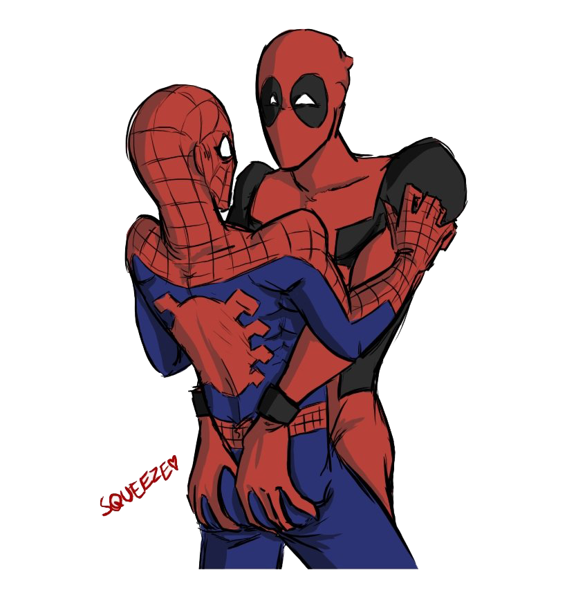 Spiderman And Deadpool Transparent PNG Image