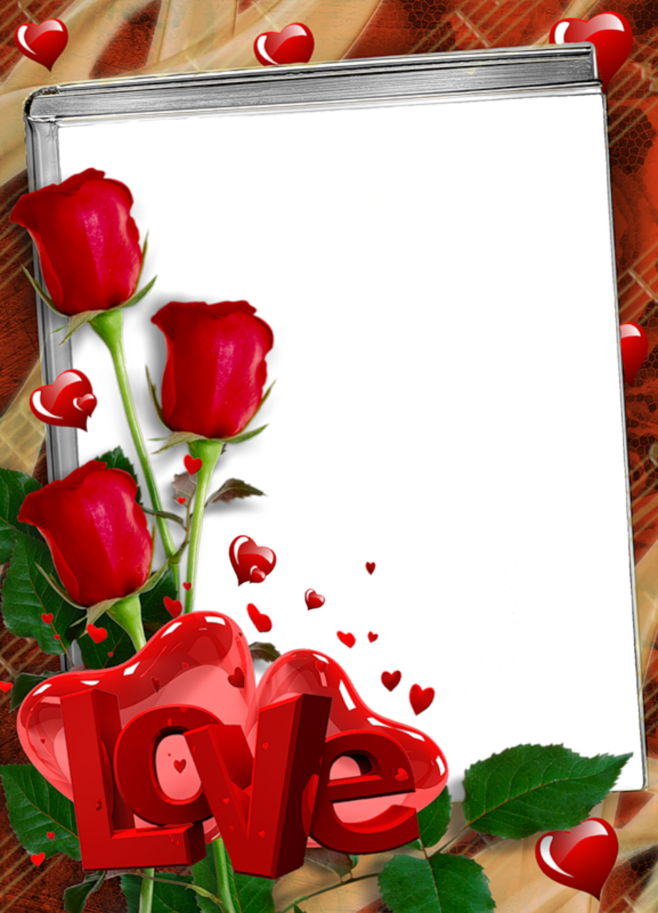 Love Red Frame Transparent PNG Image