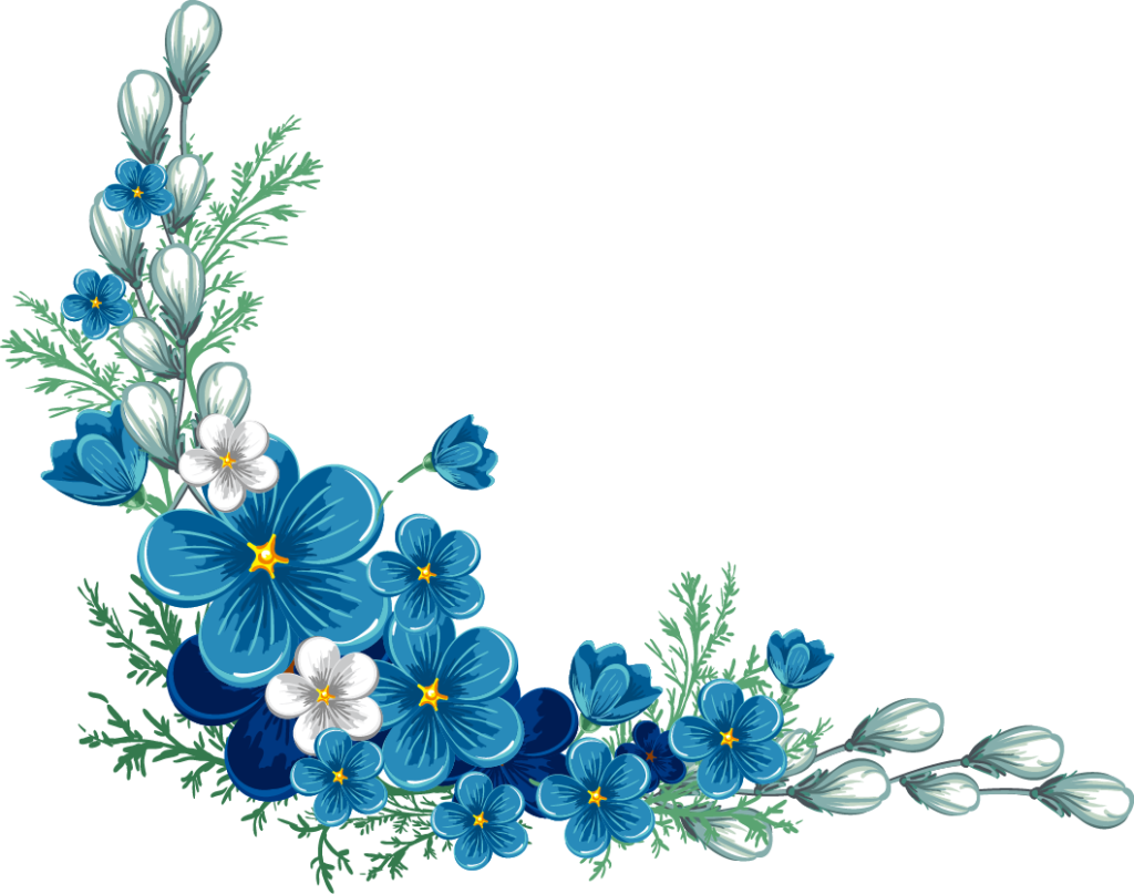 Floral Corner Decoration Transparent PNG Image