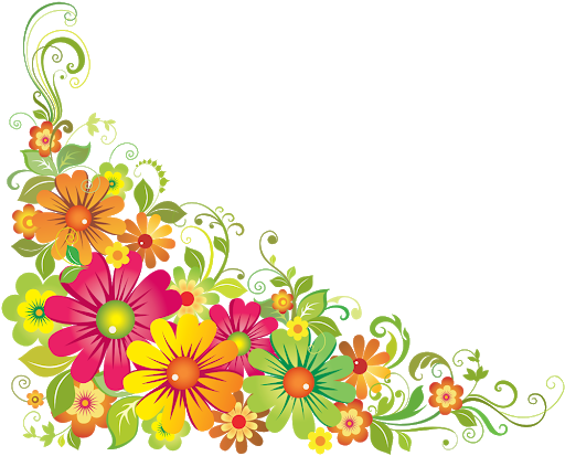 Floral Corner Decoration Transparent PNG Image