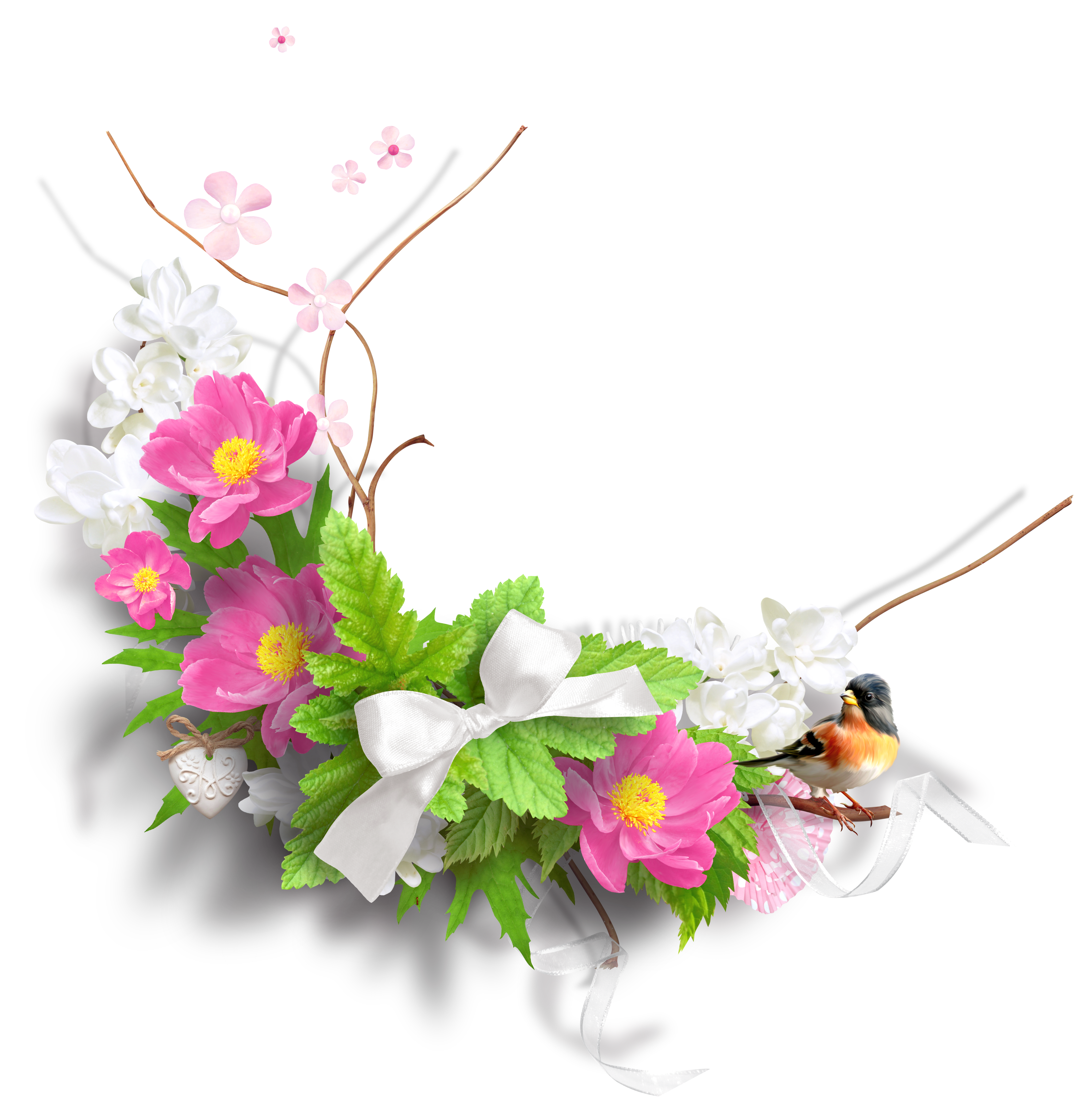 Floral Spring Decoration Transparent PNG Image