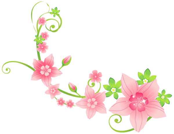 Floral Spring Decoration Transparent PNG Image