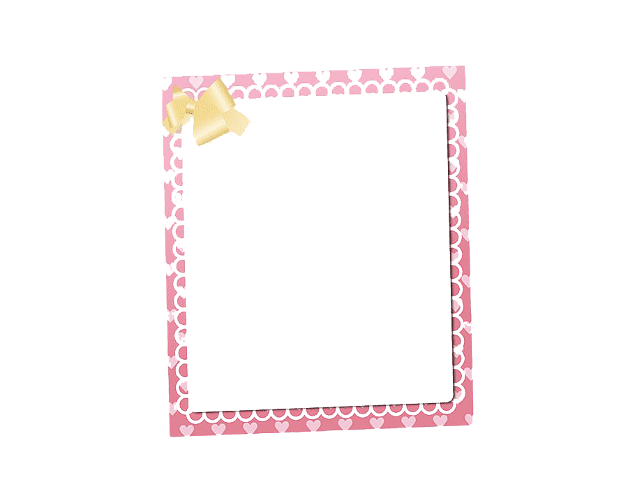 Pink Frame Square Transparent PNG Image