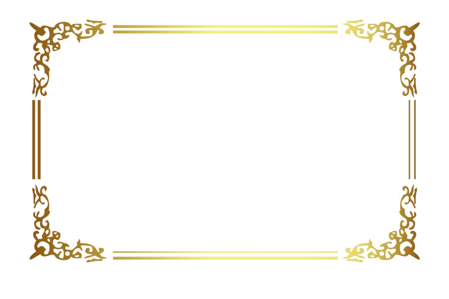Golden Frame Border Rectangle File Transparent PNG Image