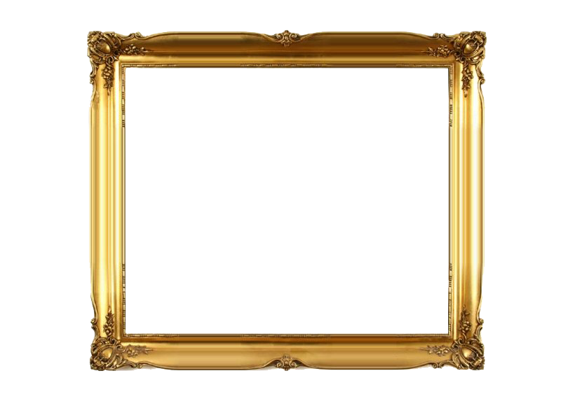 Golden Frame Luxury Transparent PNG Image