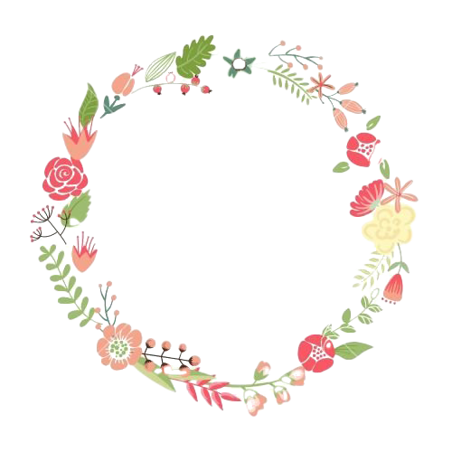 Floral Vintage Frame Round Transparent PNG Image