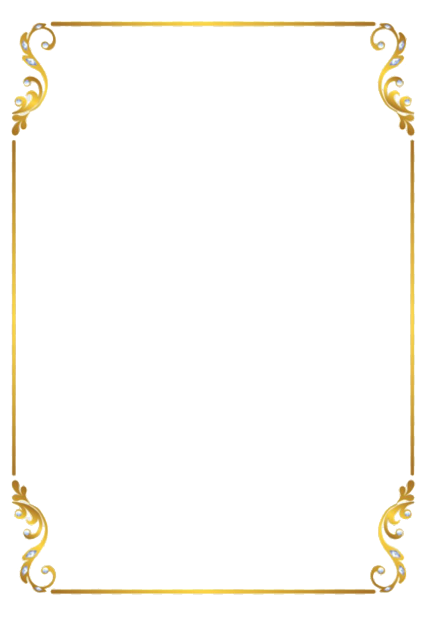Golden Frame Square Border Transparent PNG Image