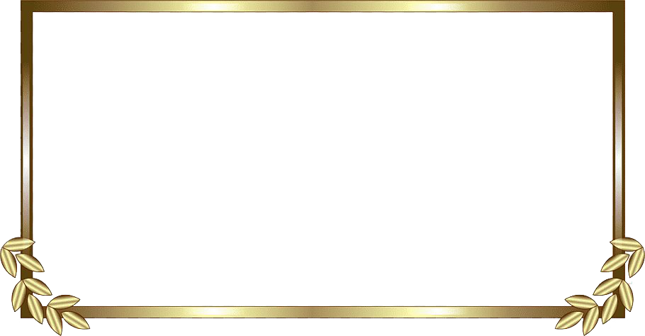 Golden Frame Luxury Transparent PNG Image