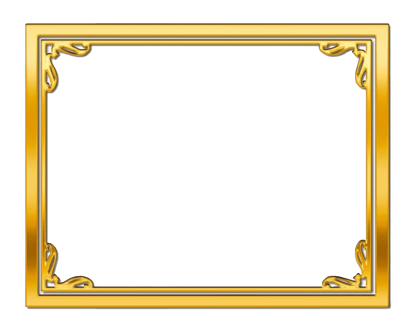 Golden Frame Border Rectangle Transparent PNG Image