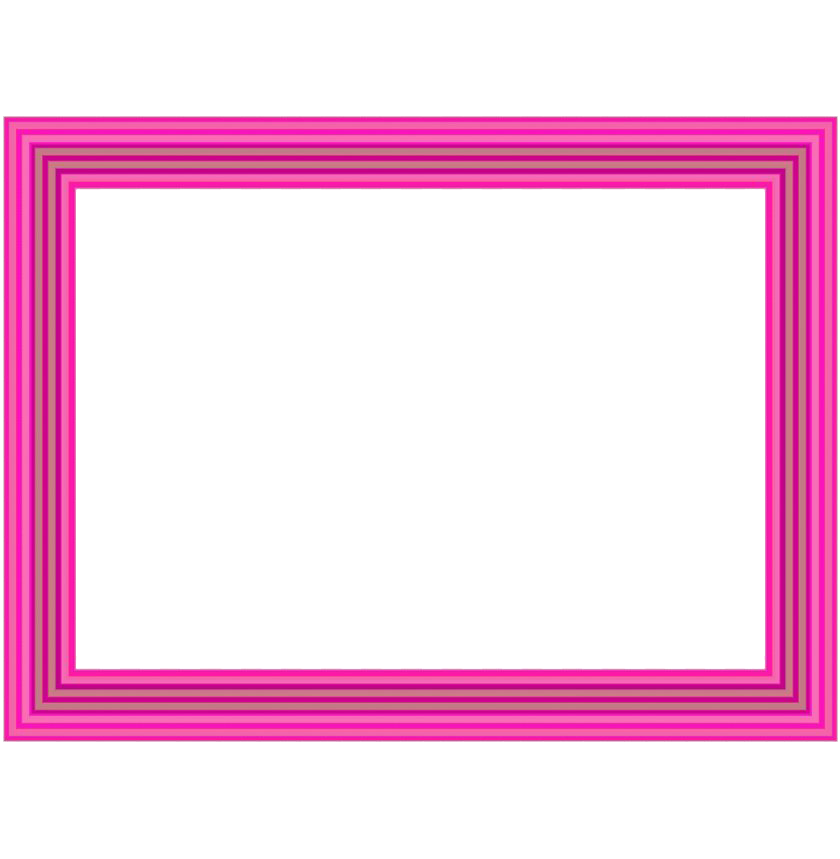 Pink Frame Square Transparent PNG Image