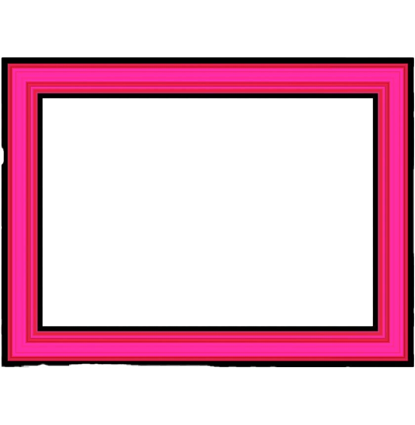 Pink Frame Square Transparent PNG Image