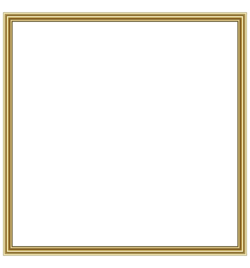 Golden Frame Border Rectangle Transparent PNG Image