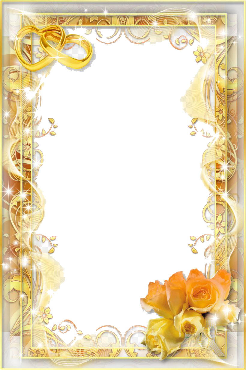 Frame Gold Invitation Transparent PNG Image