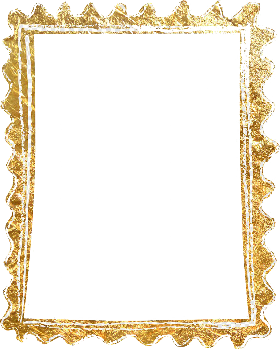 Golden Frame Border Rectangle Transparent PNG Image