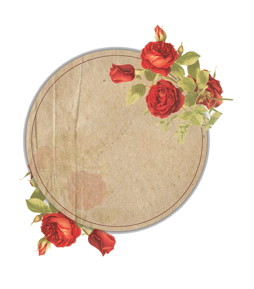 Floral Vintage Frame Transparent PNG Image