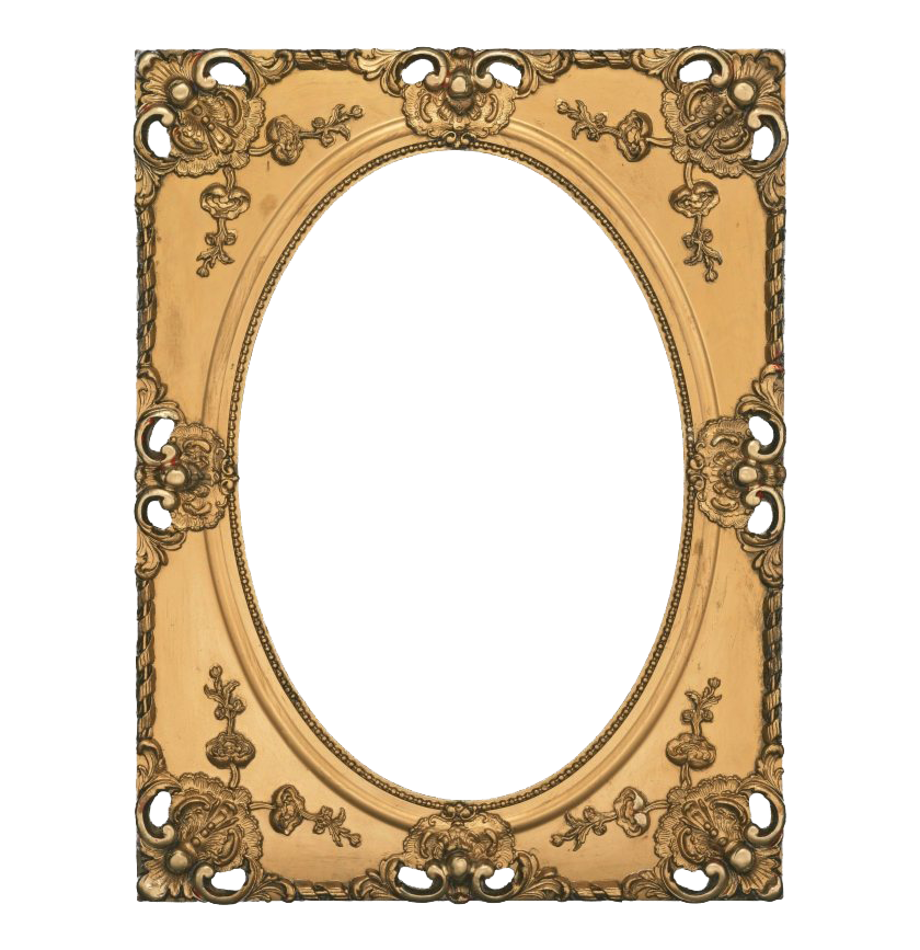 Golden Frame Luxury Transparent PNG Image