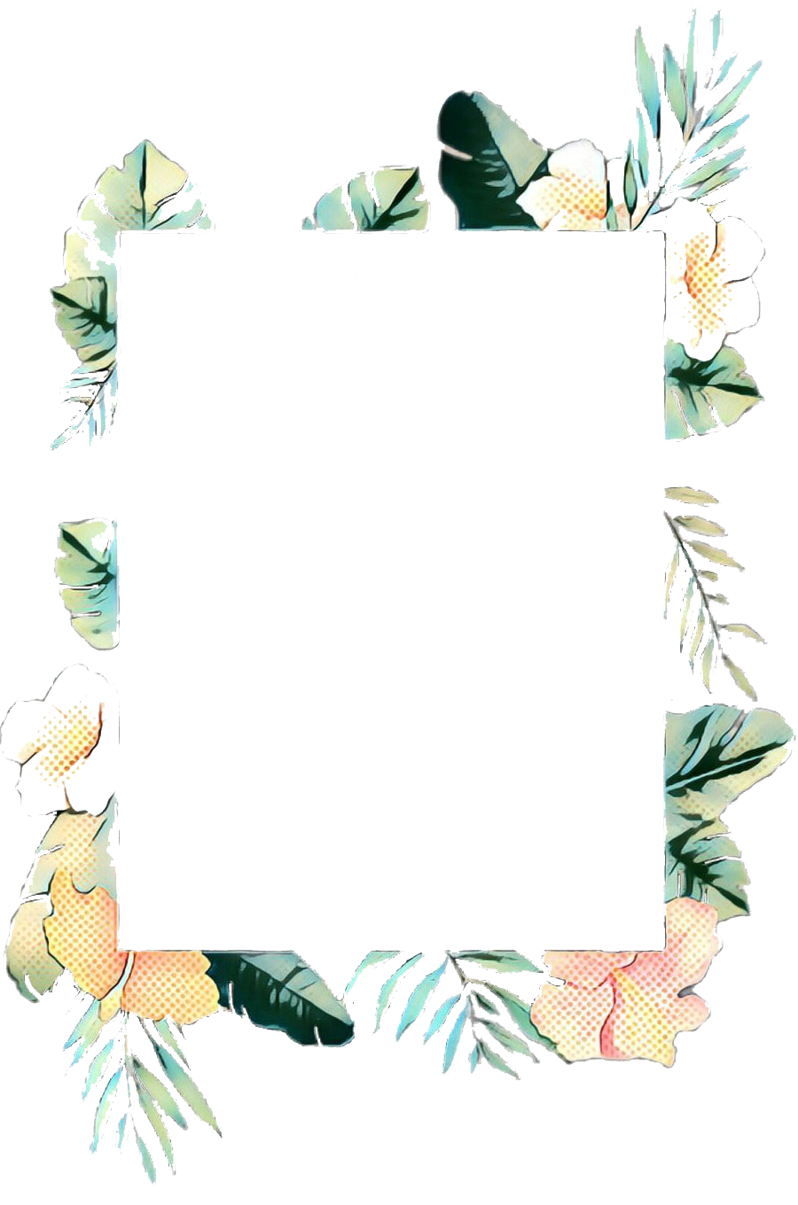 Floral Vintage Frame Transparent PNG Image