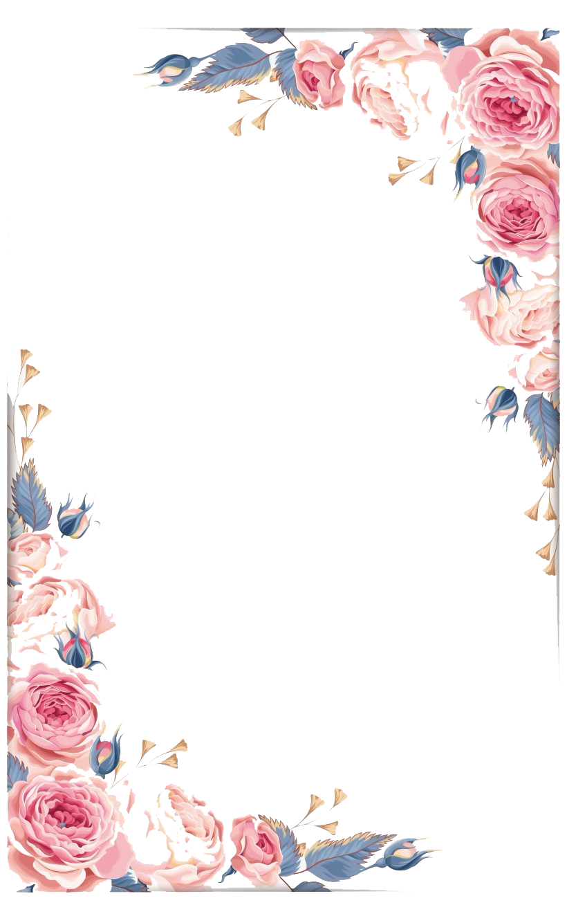 Floral Vintage Frame Transparent PNG Image