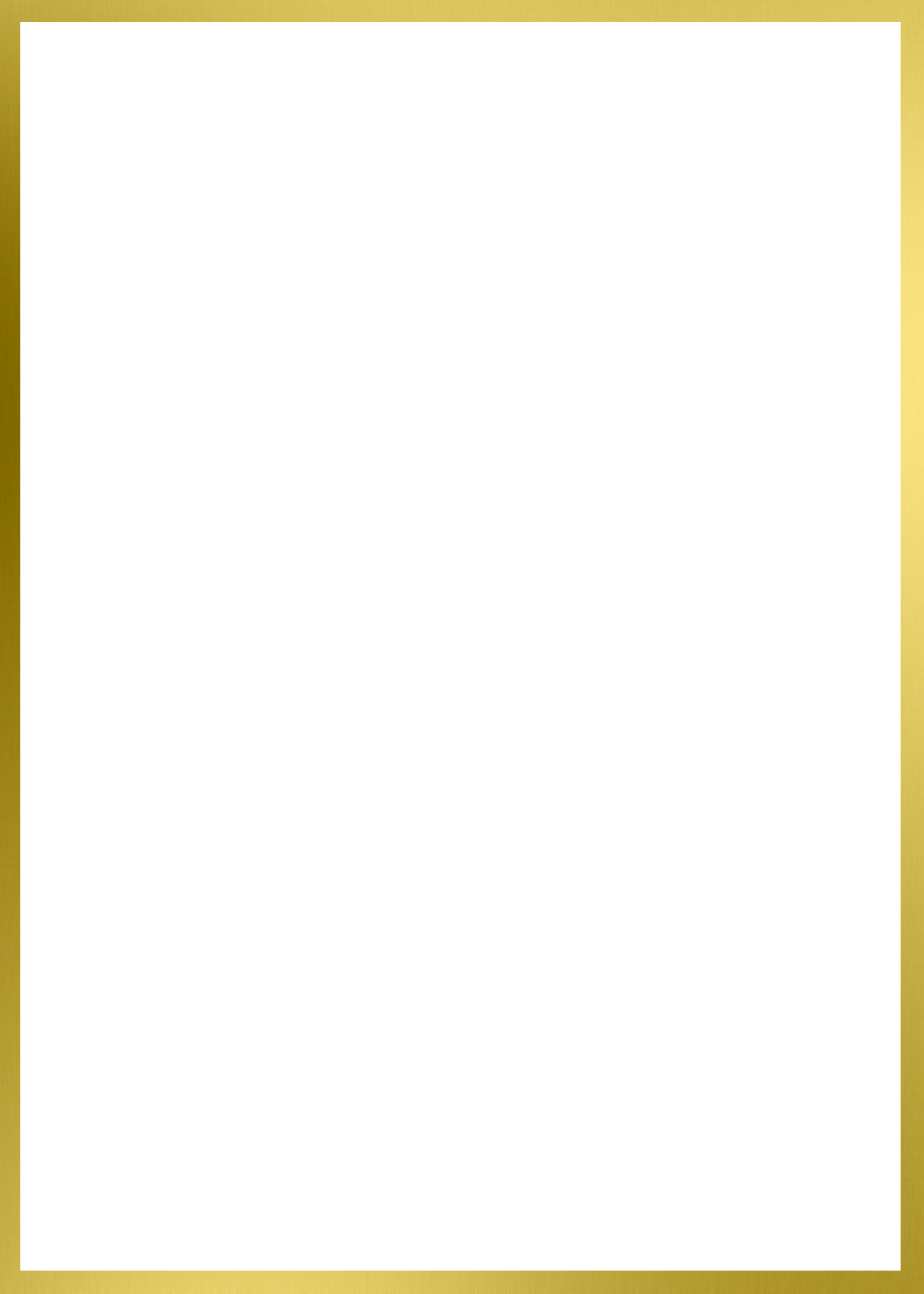 Golden Frame Square Border Transparent PNG Image