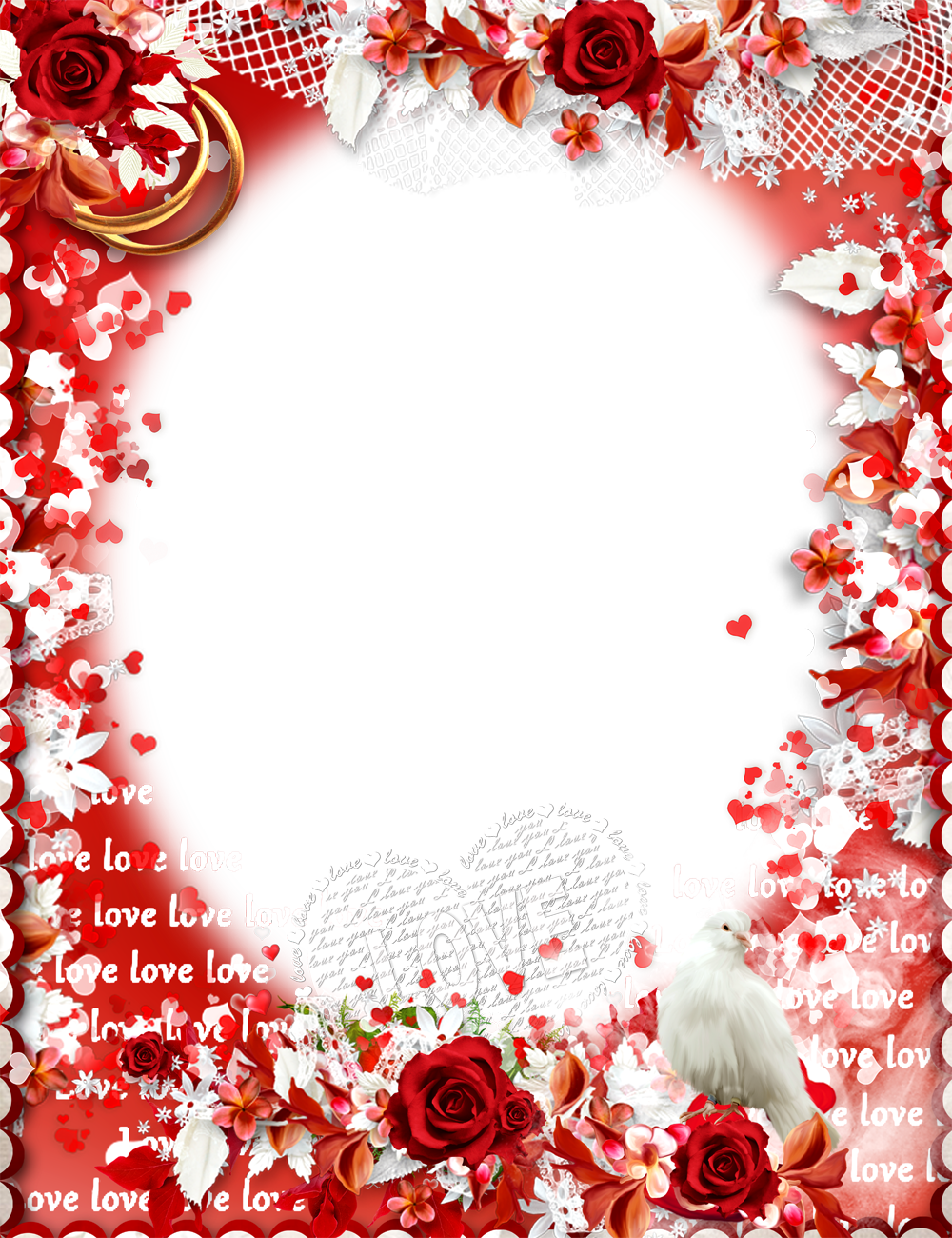 Frame Vector Love Transparent PNG Image
