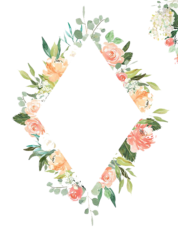 Watercolor Floral Frame Flower Transparent PNG Image