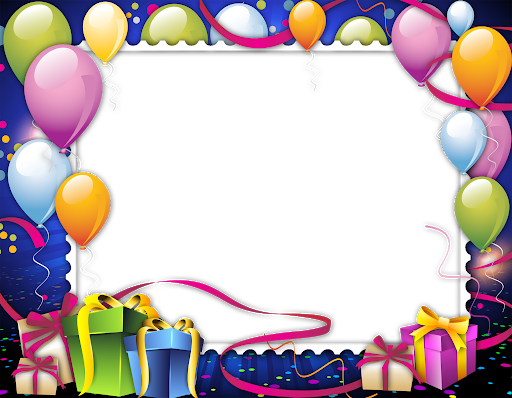 Frame Birthday Balloons Transparent PNG Image