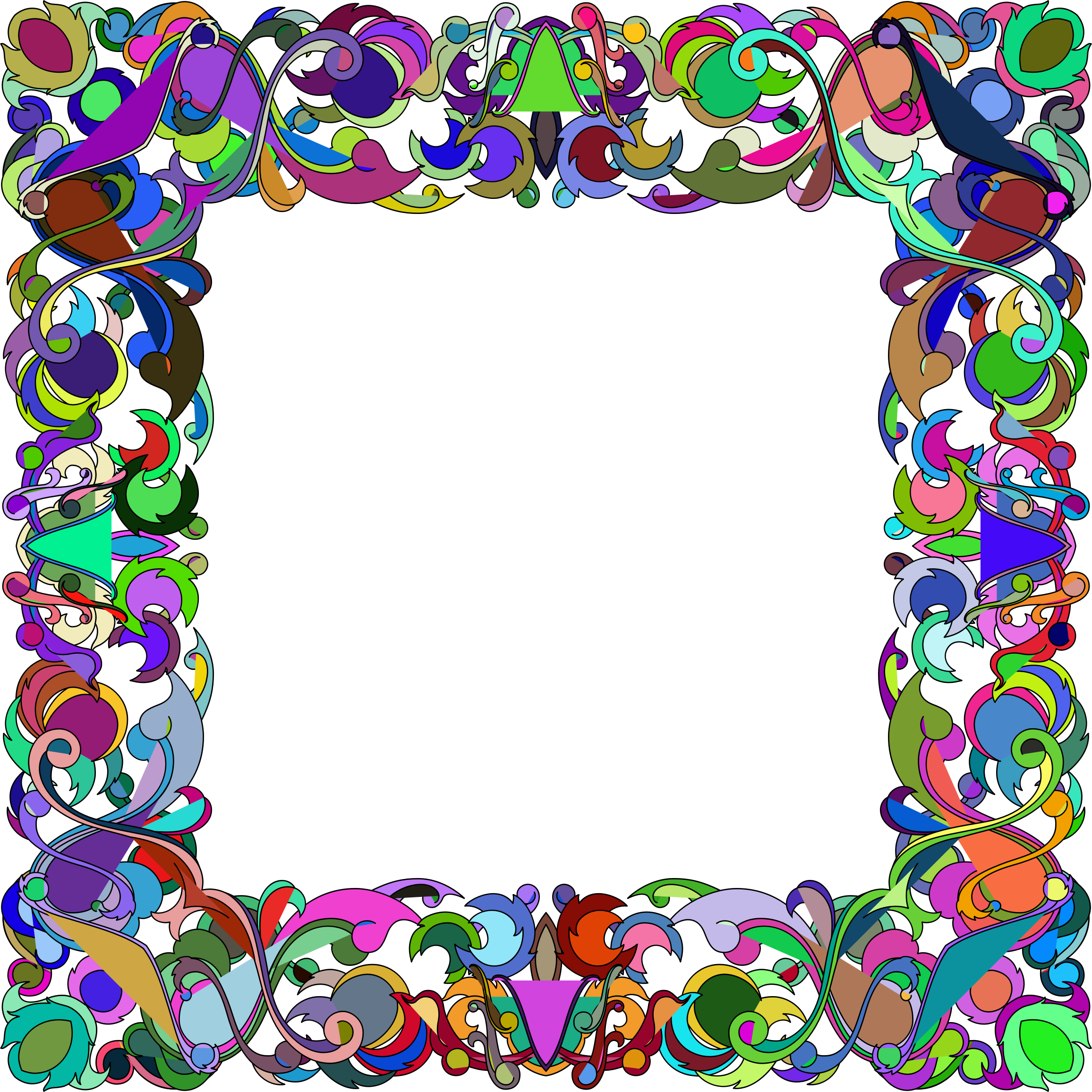 Abstract Frame Transparent PNG Image