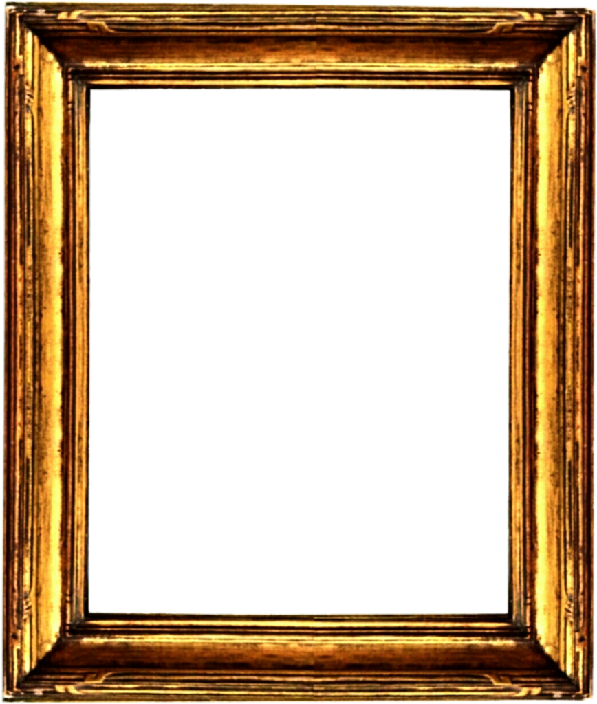 Antique Frame Gold Transparent PNG Image
