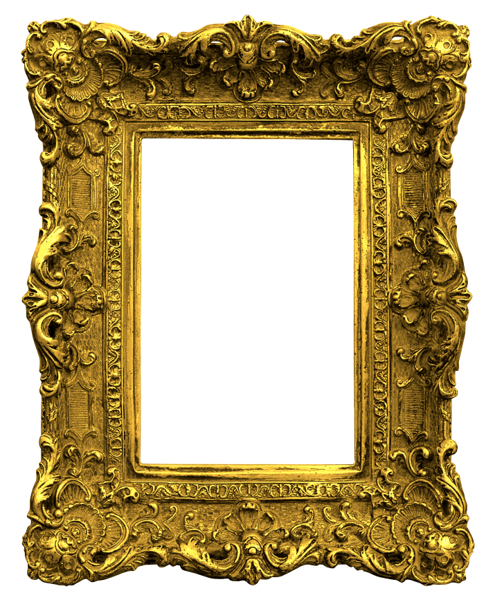 Antique Frame Gold Transparent PNG Image