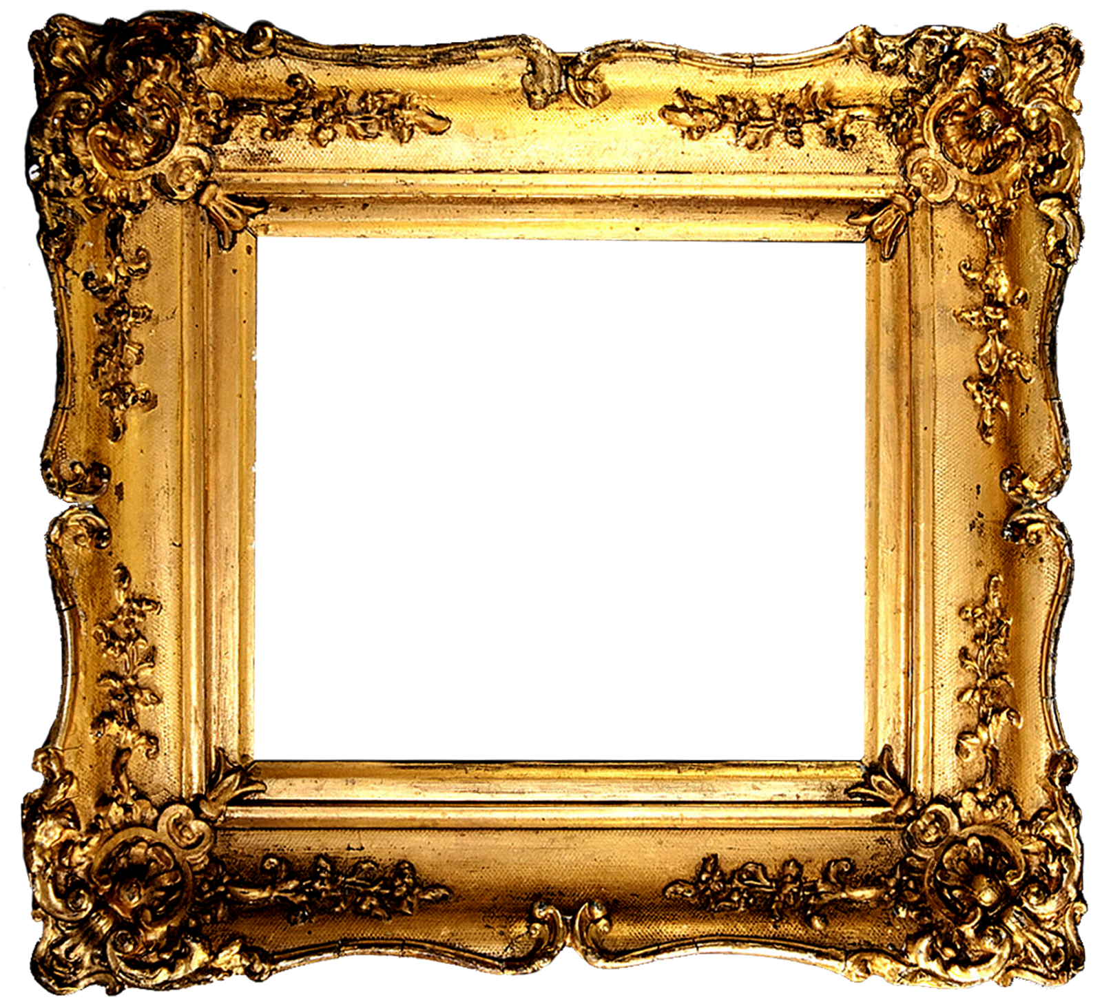 Antique Frame Gold Transparent PNG Image