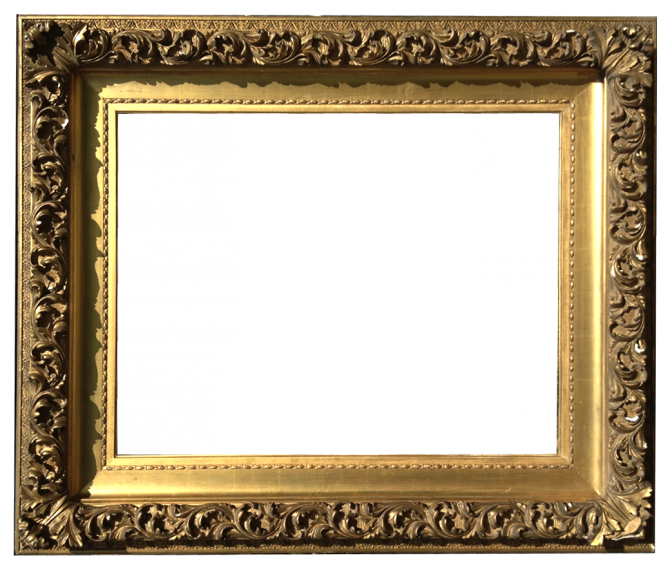 Antique Frame Gold Transparent PNG Image
