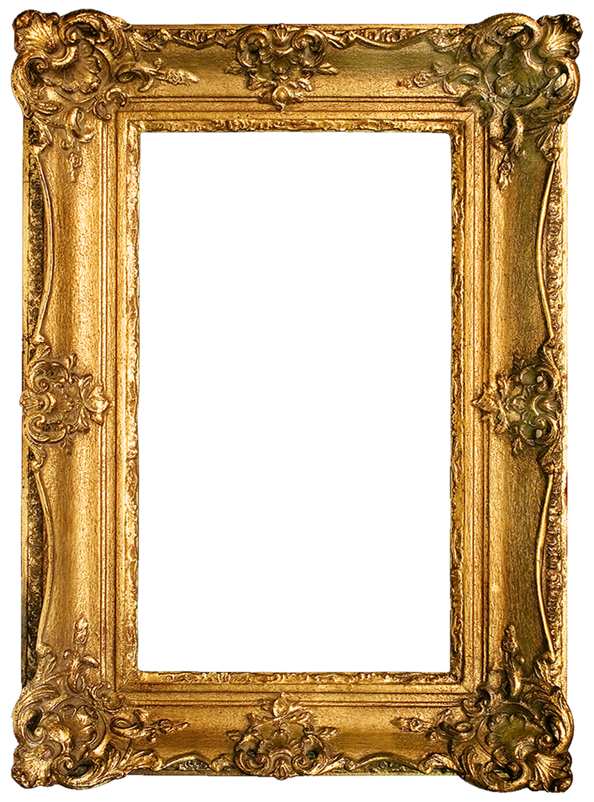 Antique Frame Gold Transparent PNG Image