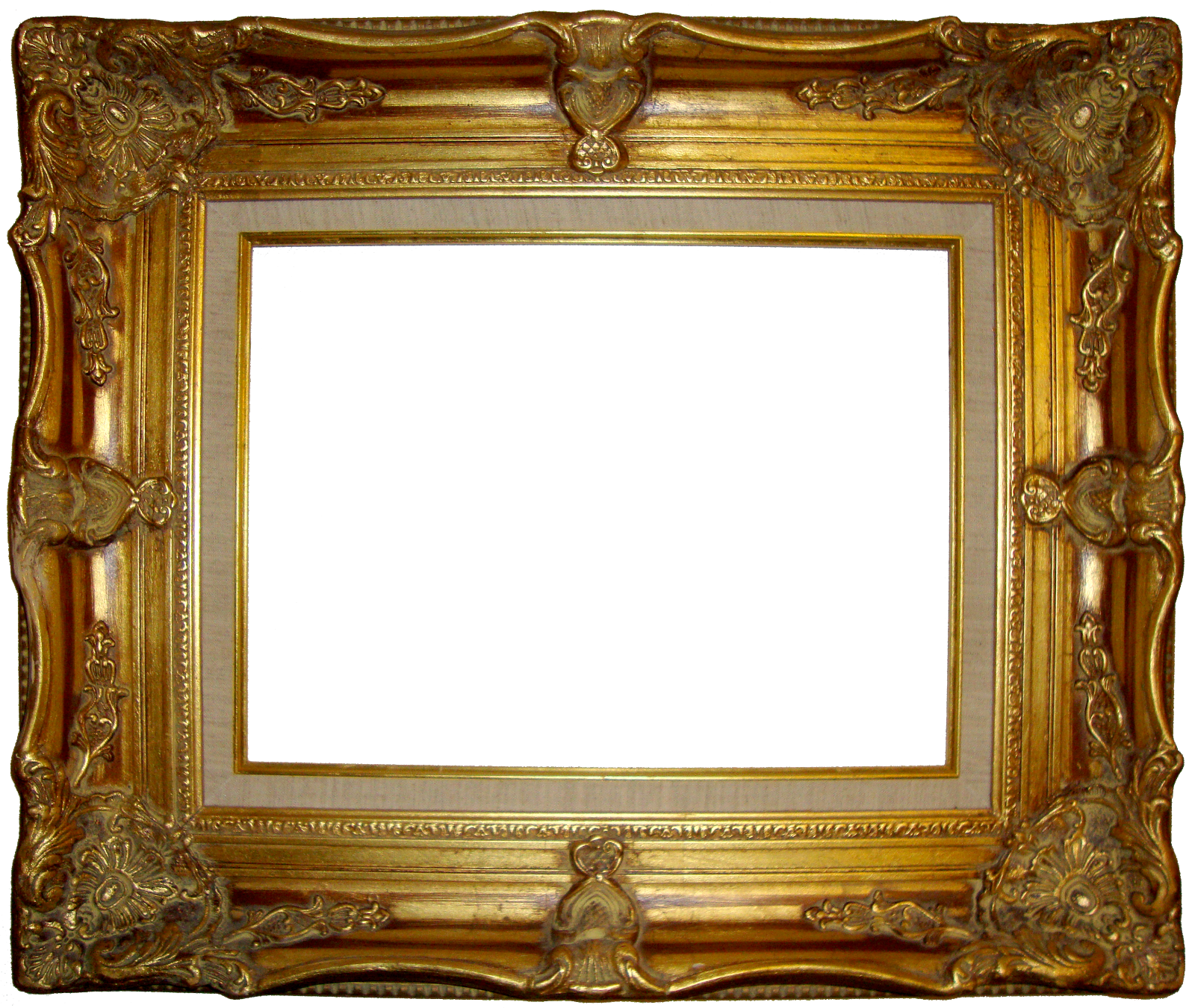 Antique Frame Gold Transparent PNG Image