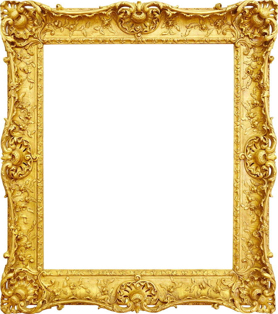 Antique Frame Gold Transparent PNG Image
